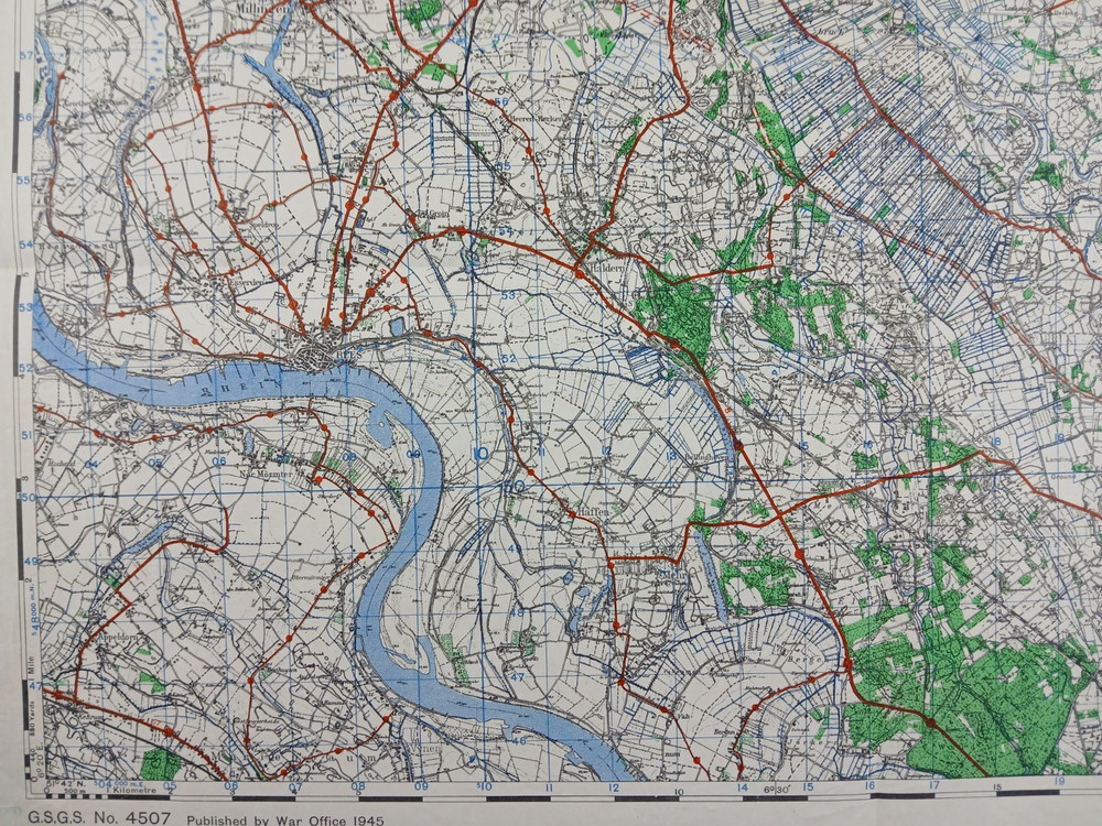 WW2 EMERGENCY EDITION map featuring REES (OPERATION PLUNDER), THE RHINE, BOCHOLT