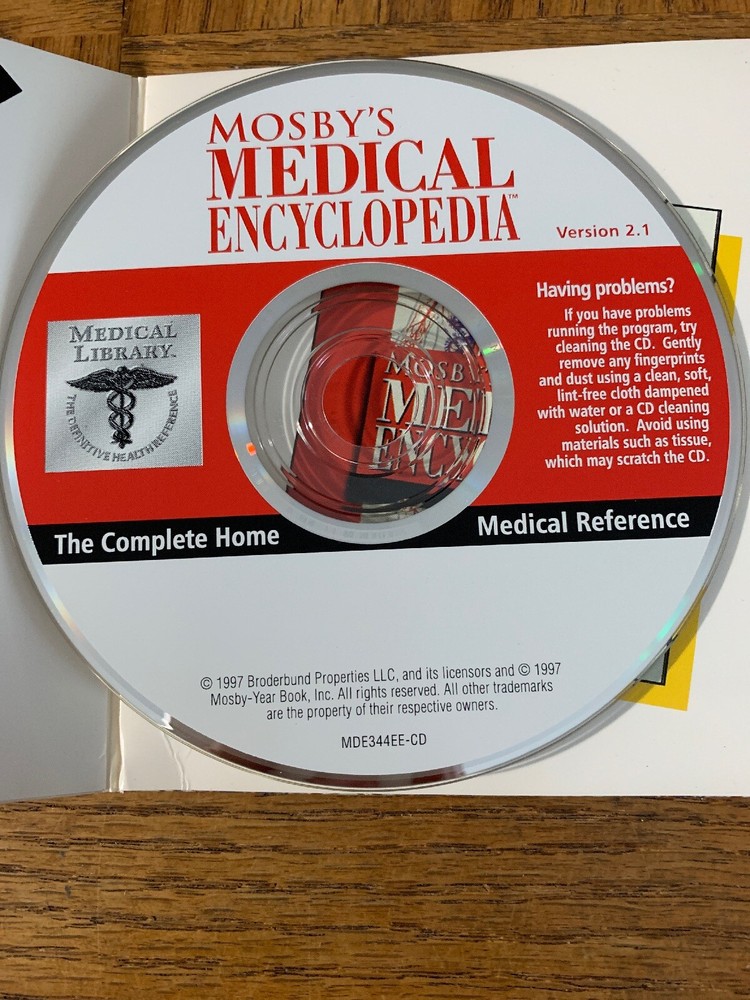 Mosbys Encyclopedia Computer Software PC CD ROM-RARE-SHIPS N 24 HOURS