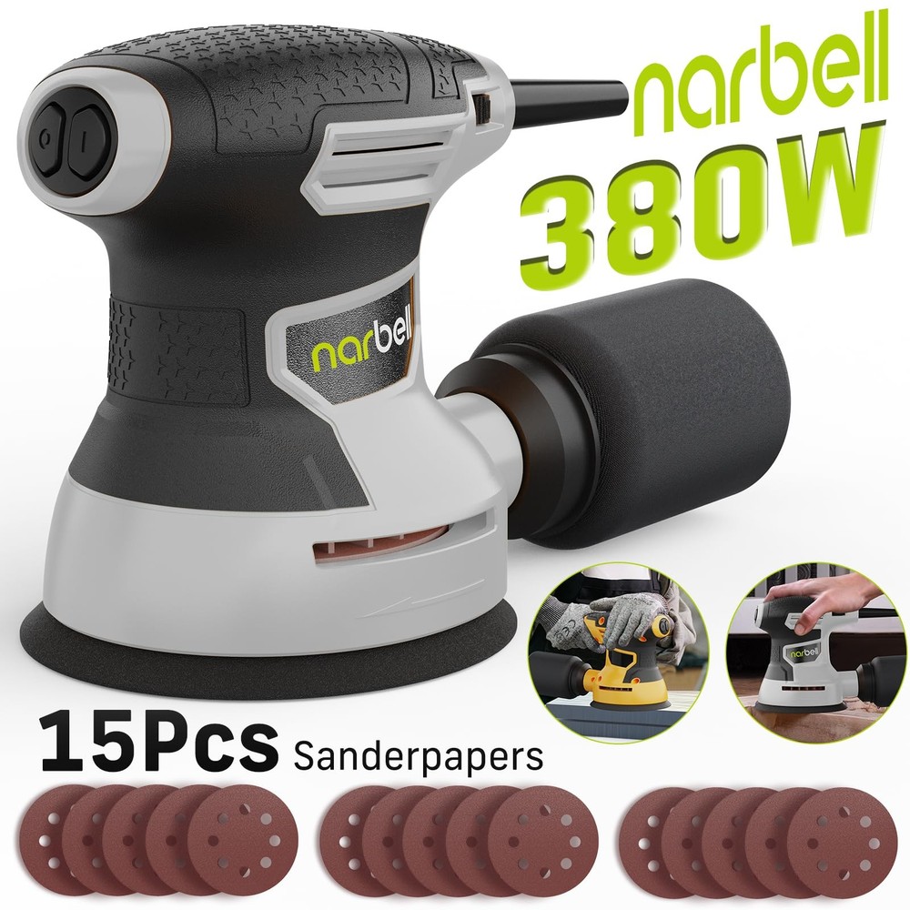 Orbital Sander 3.0AMP(360W),14000RPM Random Orbit Sander Tool with 6 Variable...