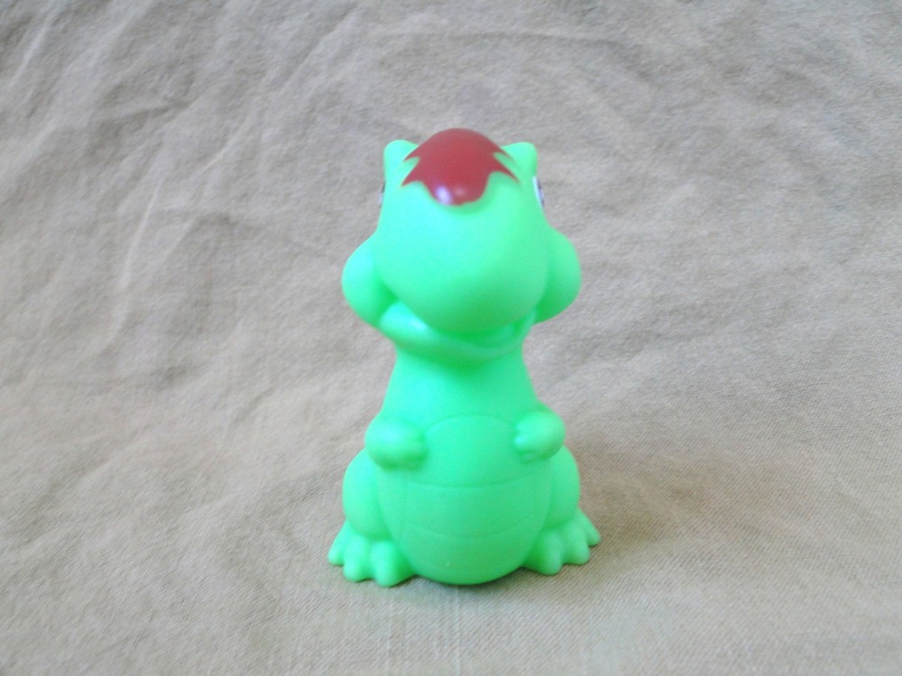 Green Rubber Dinosaur Squeak Figure