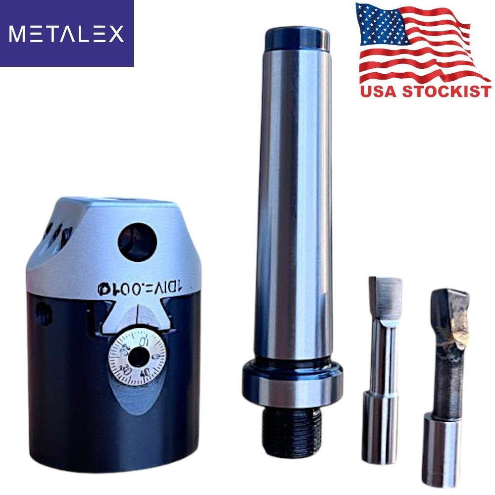 1-1/2" Imperial Div Boring Head Set Milling + MT2 Shank & HSS Carbide Tool Bit