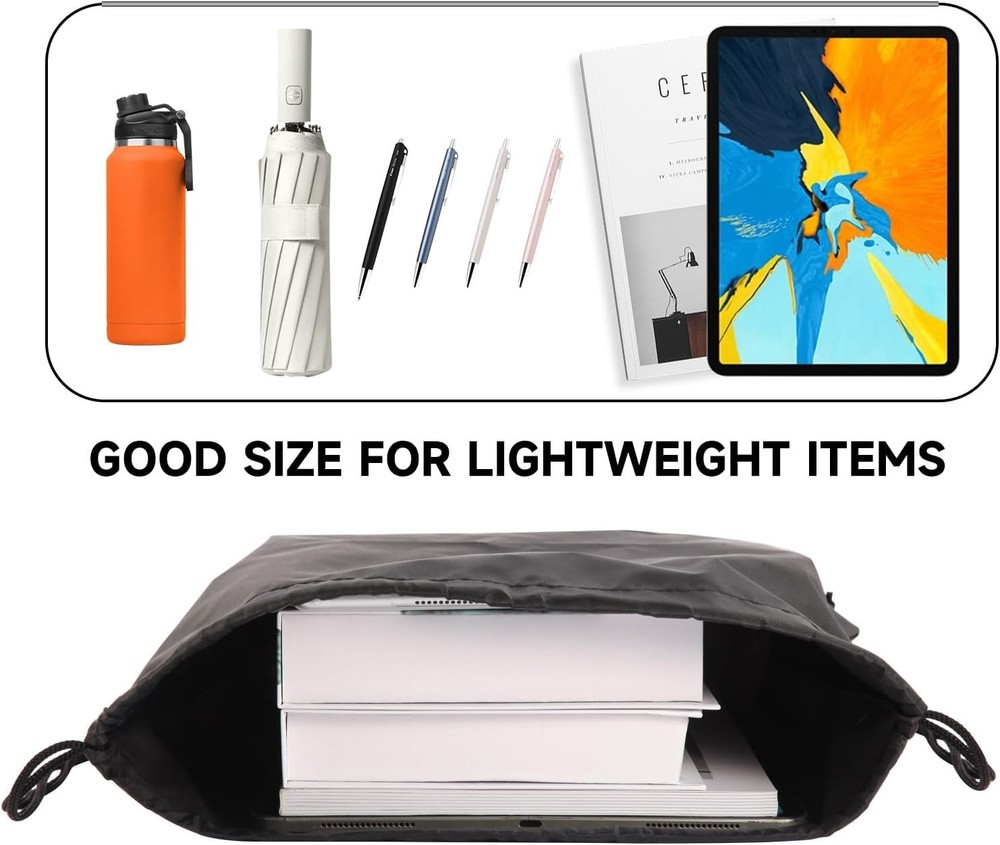 6Pcs Black Drawstring Backpacks Bulk String Bag Cinch Sack Pack Storage