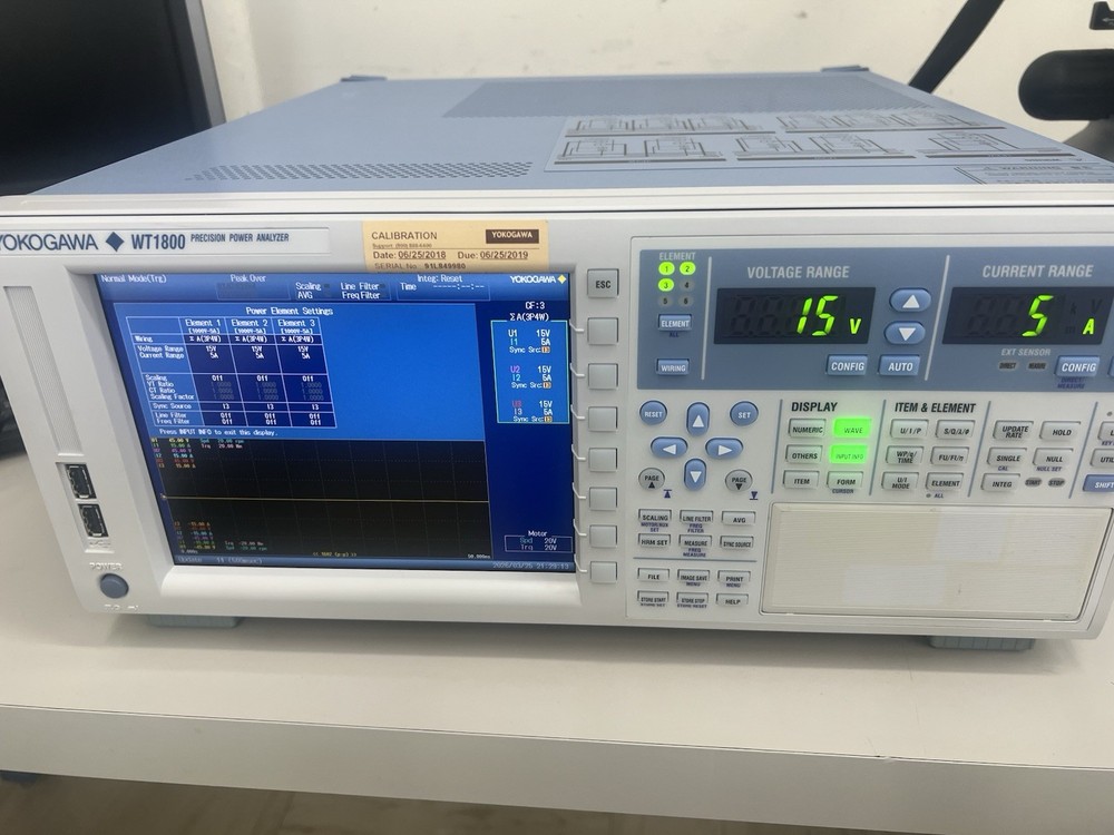 Yokogawa WT1800 Precision Power Analyzer.