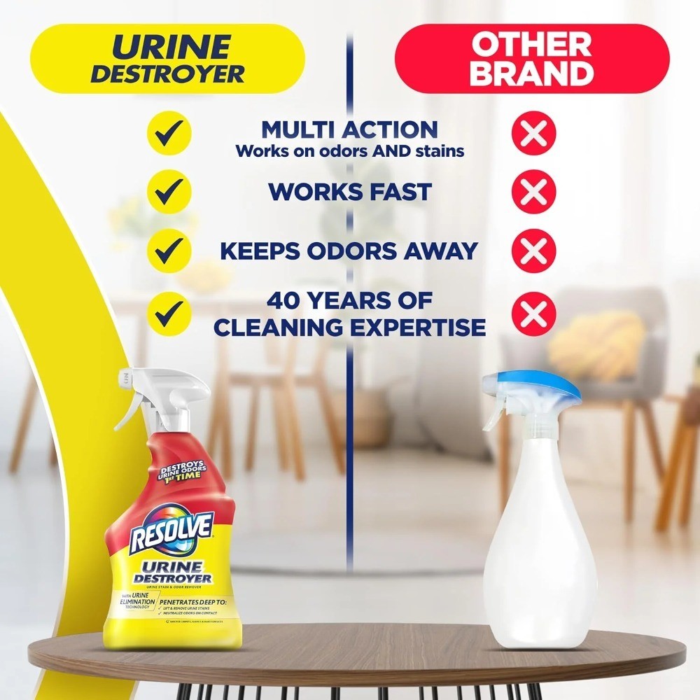 Effective Pet Stain Cleaner Solution and Odor Remover Spray for Carpets 32 oz