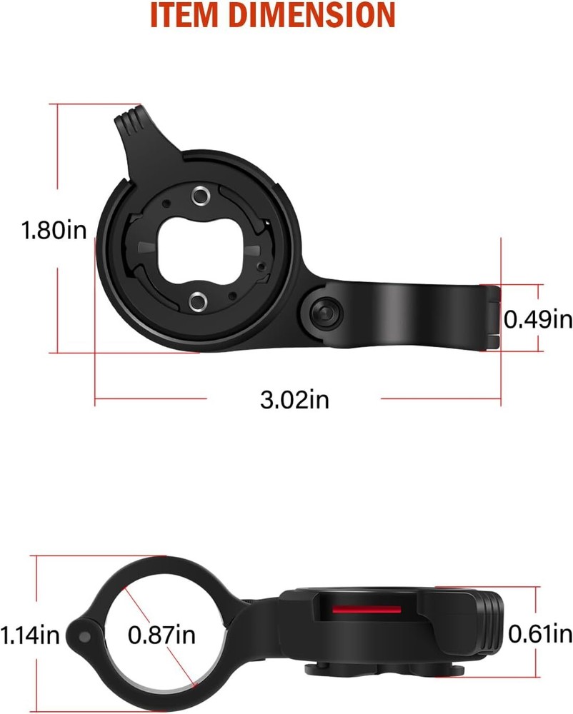 Bicycle 22.2mm Time Trial Handlebar Computer Mount for Garmin GPS Bike Computer