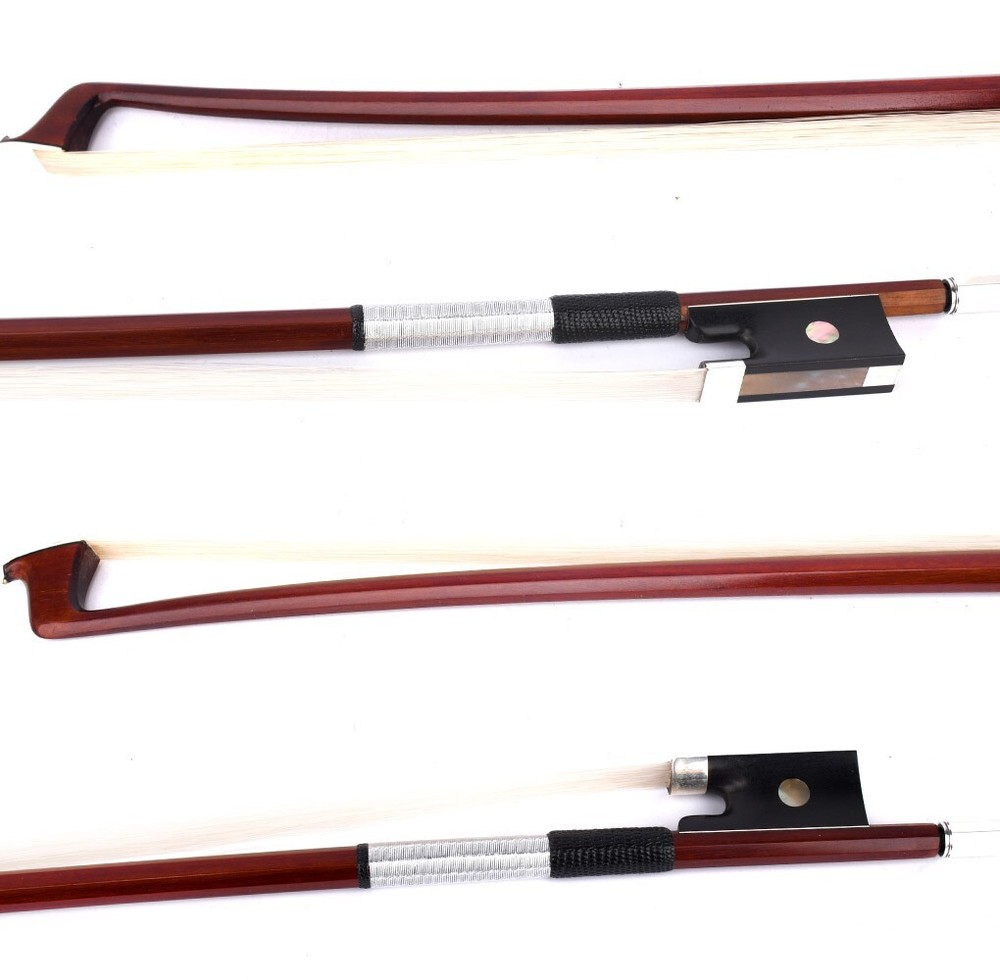 Pro Master Antique Pernambuco Octagonal Violin Bow 4/4 Ebony Big eye Frog Silver