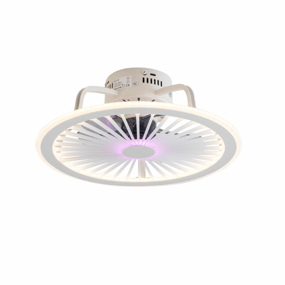 Ceiling Fan Light 48W Dimmable LED Light Flush Mount Lamp Remote Control,Timing