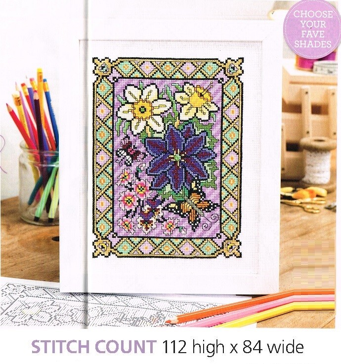 COLOUR-IN TERAPY  CROSS STITCH  PATTERN ONLY   EQ - RWY