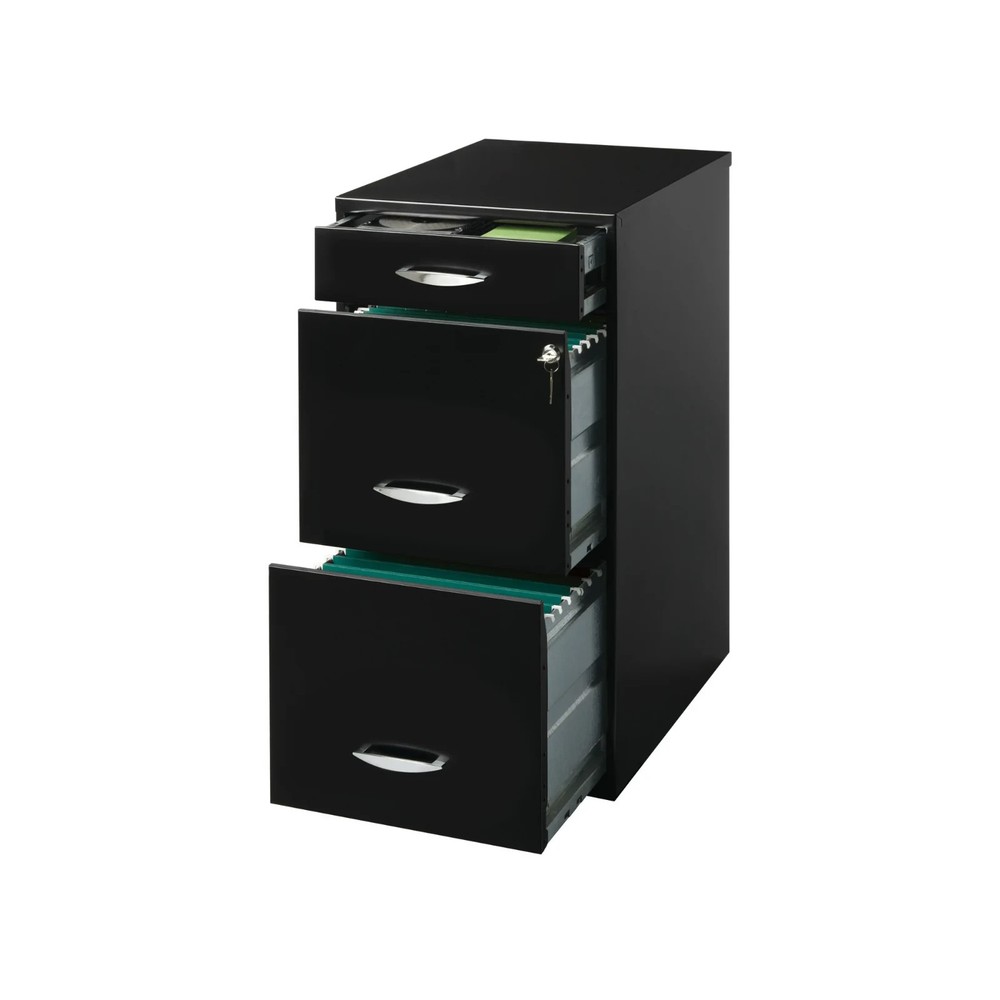 Space Solutions 3 Drawer Letter Width Vertical File Cabinet with Pencil Drawer,
