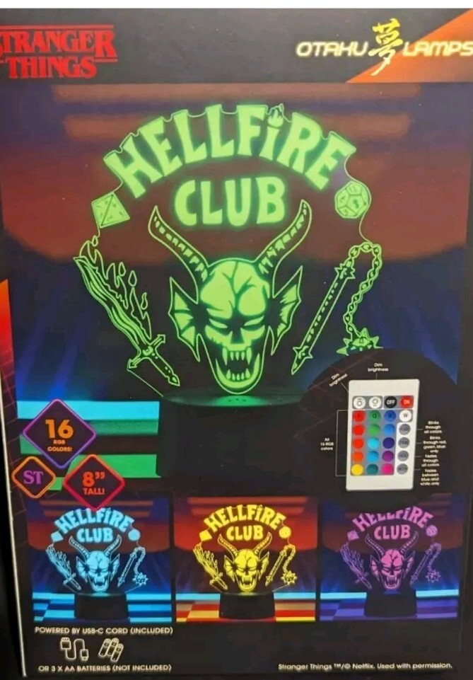Stranger Things - Hellfire Club LED Desk Light - Color Changing - USB powered