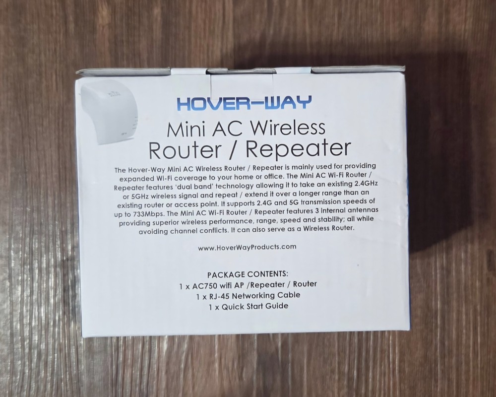 HOVER WAY AC750 MINI AC WIRELESS ROUTER/REPEATER