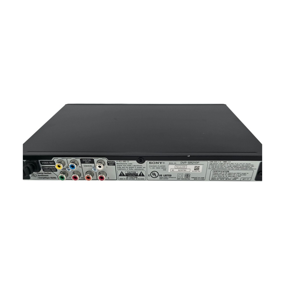 Sony DVP-SR210P DVD Player with Progressive Scan & Multi-Format Media Playback