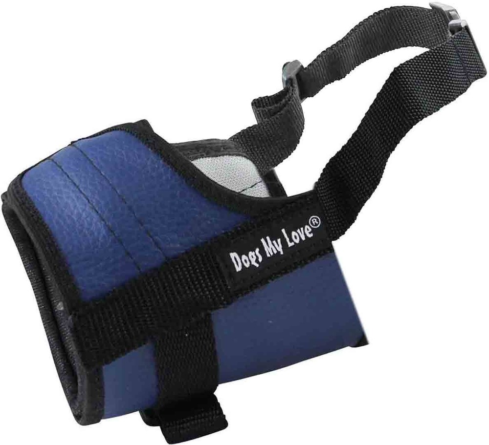 Adjustable Nylon Dog Muzzle 6 Sizes Blue