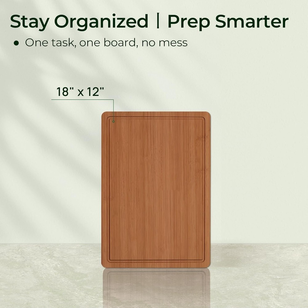 KeeCHEE® Extra Large Dark Carbonized Bamboo Cutting Board