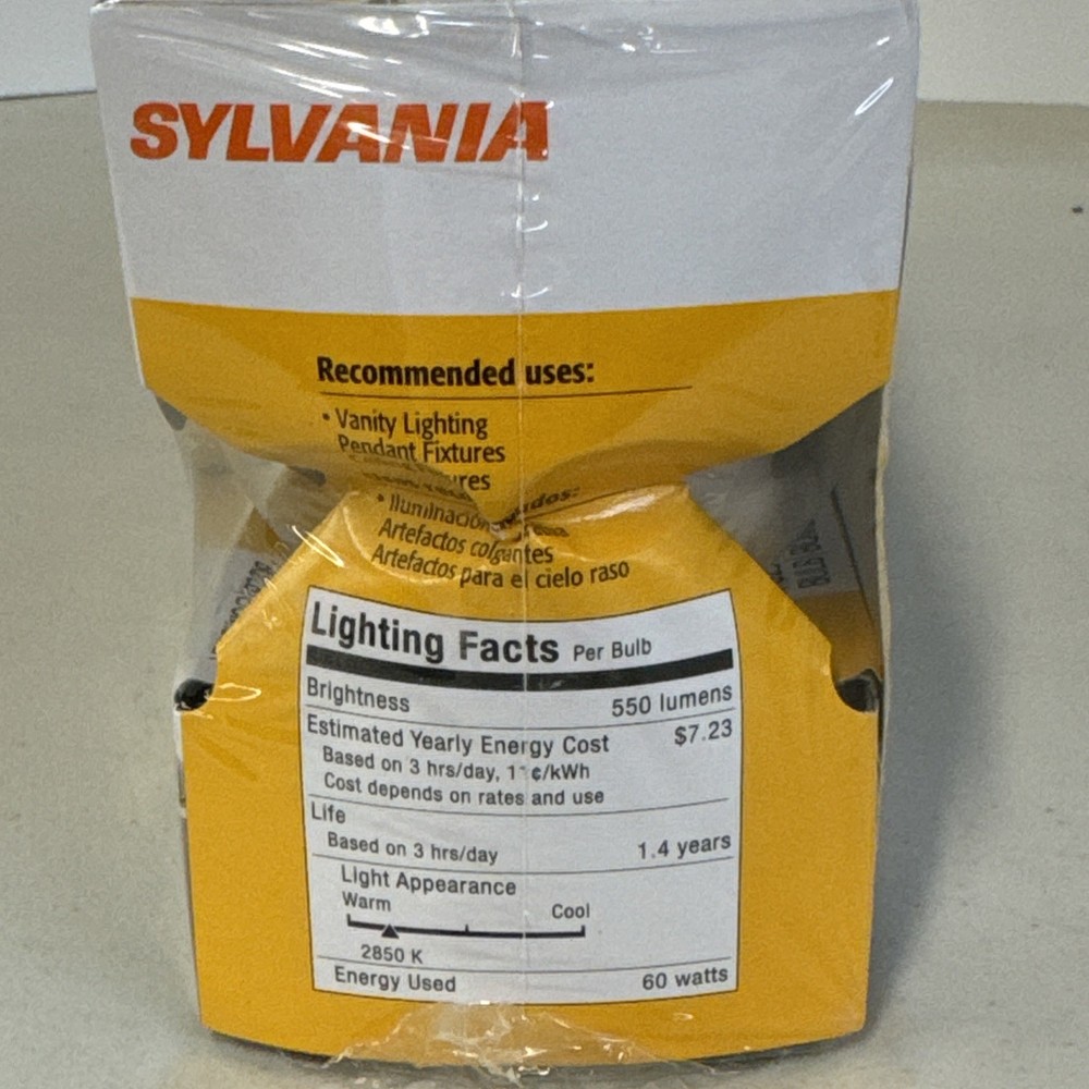 SYLVANIA 60G25/RP 120V Lightbulb 4 pack