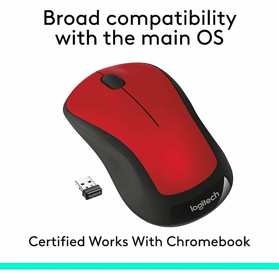 Logitech M310 Wireless Ambidextrous Optical Mouse Red