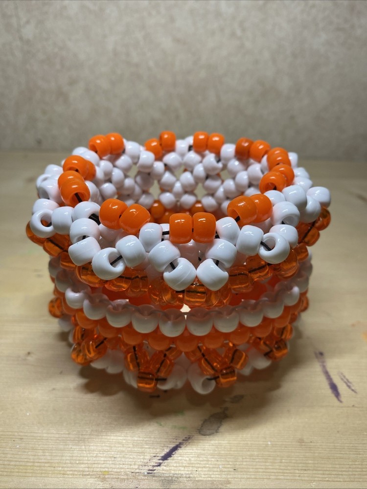 Orange And White Kandi Rotator Cuff