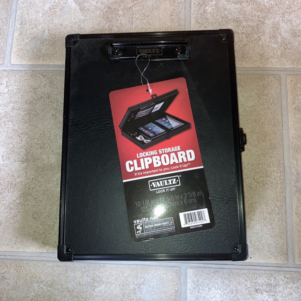 Vaultz Locking Storage Clipboard In Black