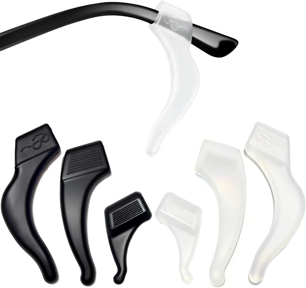 Comfortable Silicone Eyeglass Ear Hooks – Anti-Slip & Eco-Friendly, 3 Sizes
