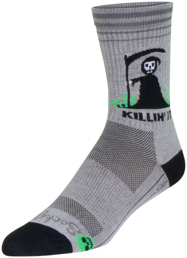 SockGuy Killin' It Crew Sock - 6", Small/Medium