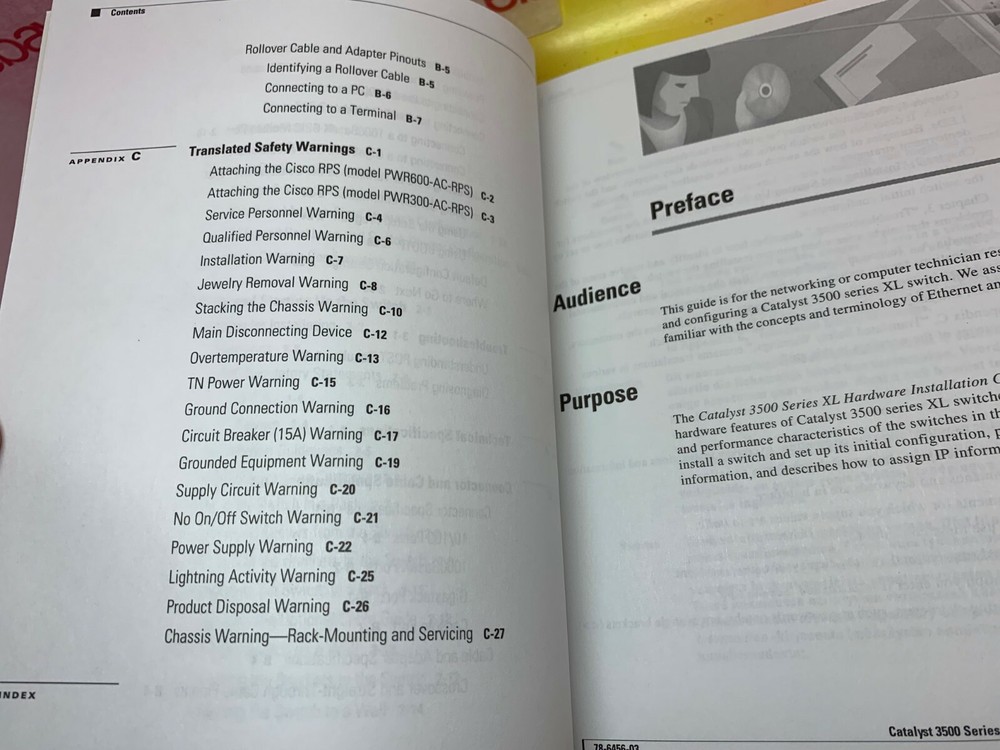 Catalyst 3500 Series XL Hardware Installation Guide BOOK + CD May 2000