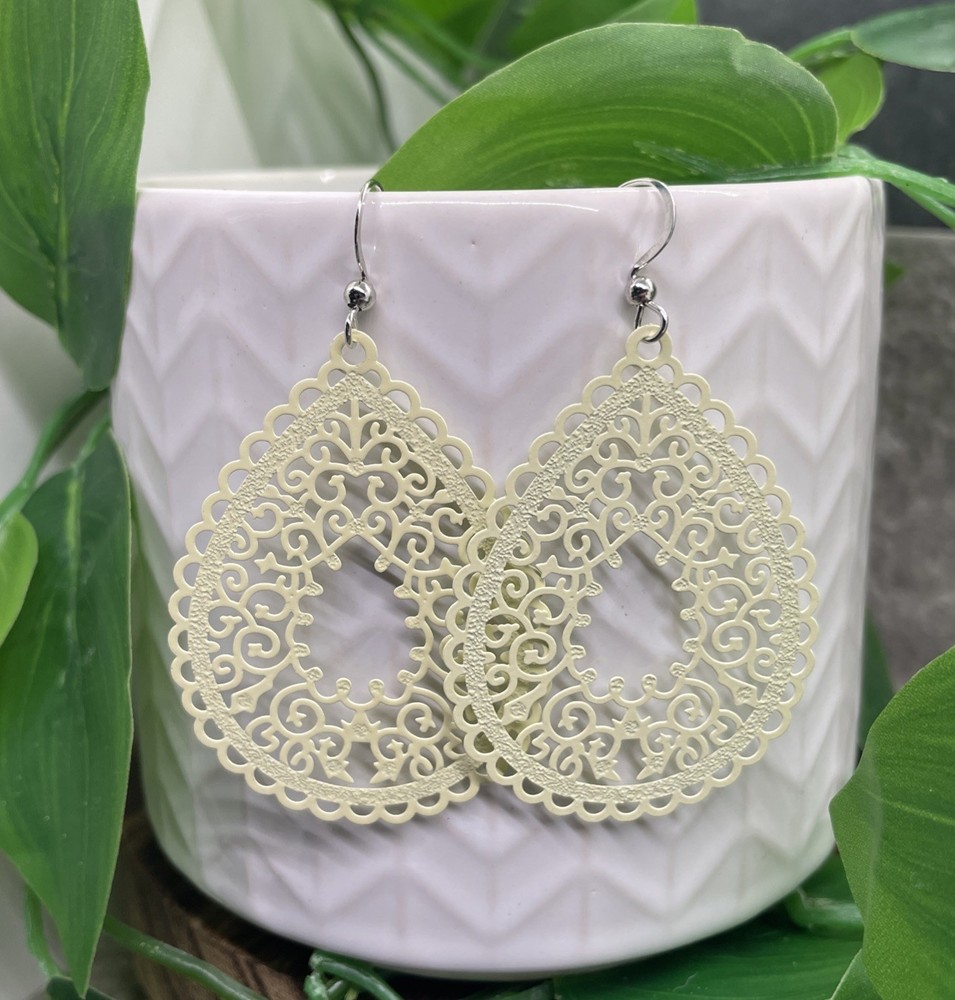2.5” Silver-tone Earring Set Boho Retro Drop Dangle New Free Ship B7050