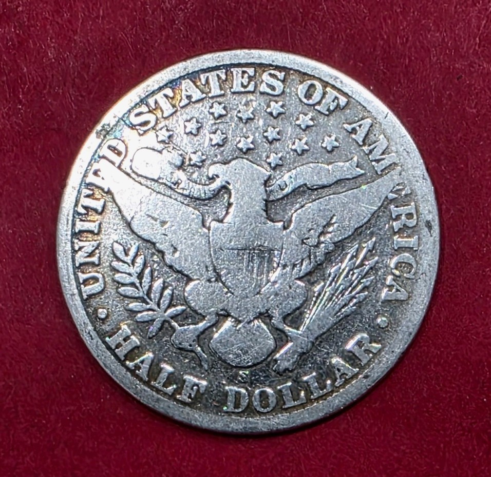 1911-S S/S Barber Half Dollar Rpm, Die Gouges On Reverse, G-06 Condition.