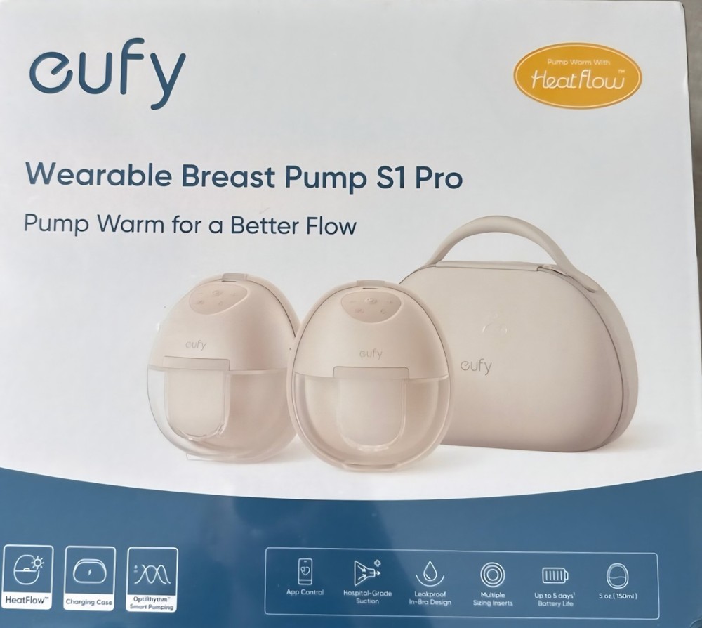 eufy Wearable Breast Pump S1 Pro Hands-Free Comfort Heating Tech App Control