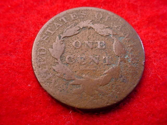 1834 CORONET HEAD LARGE CENT COPPER COIN! #T-76