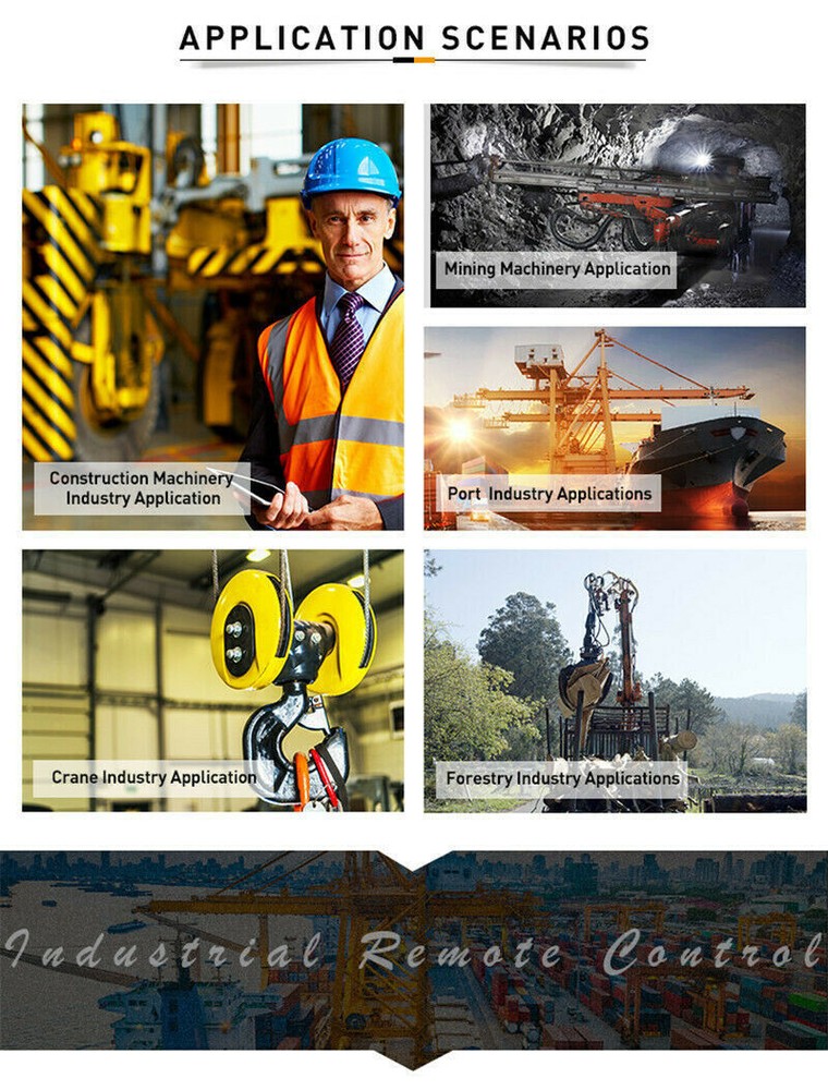 Hydraulic Crane 10 Buttons Industrial Wireless Remote Control Lifting Switch