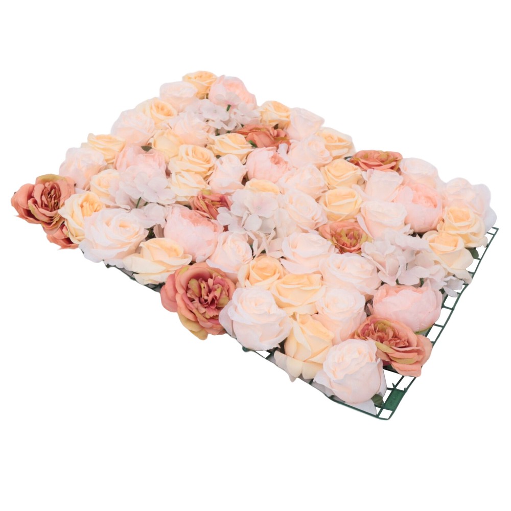 4Pcs Banquet Wedding Party Artificial Flower Silk Hydrangea Wall Panel Decor