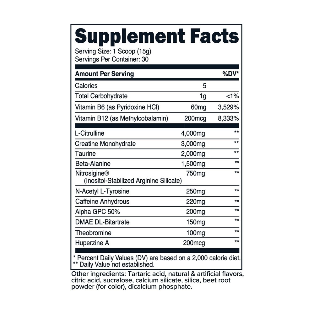 Primaforce Pre-Workout Complex Powder (30 Servings) - Watermelon Candy Flavor