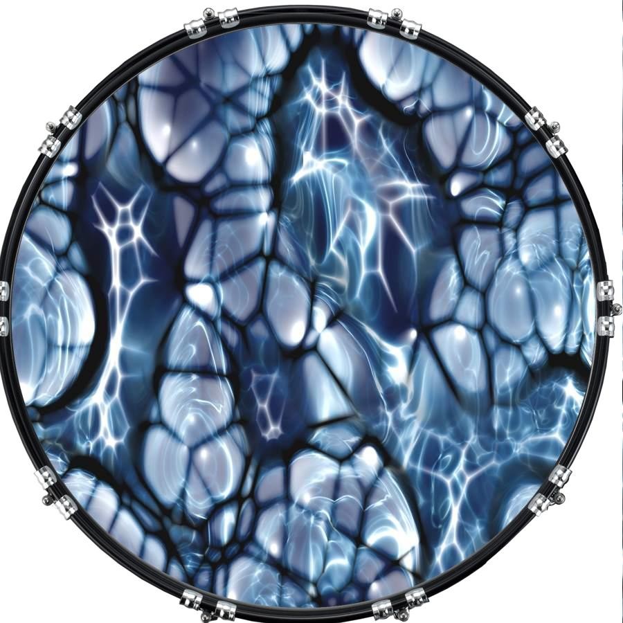 Aquarian 22" Kick Bass Drum Head Graphical Image Front Skin Pattern 2