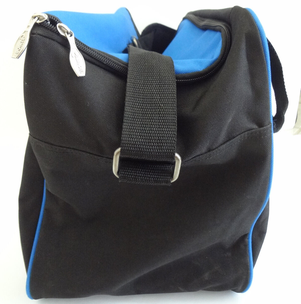 EBONITE SINGLE BALL BOWLING BAG CARRY HANDLE SHOULDER STRAP BLUE BLACK CLASSIC