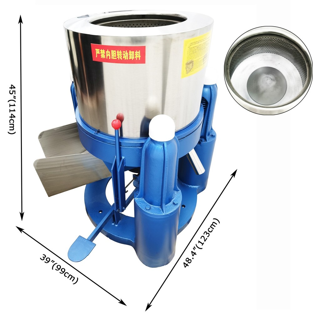 220V 3PH Industrial Centrifugal Dehydrator Drying Machine Solid-Liquid Separator