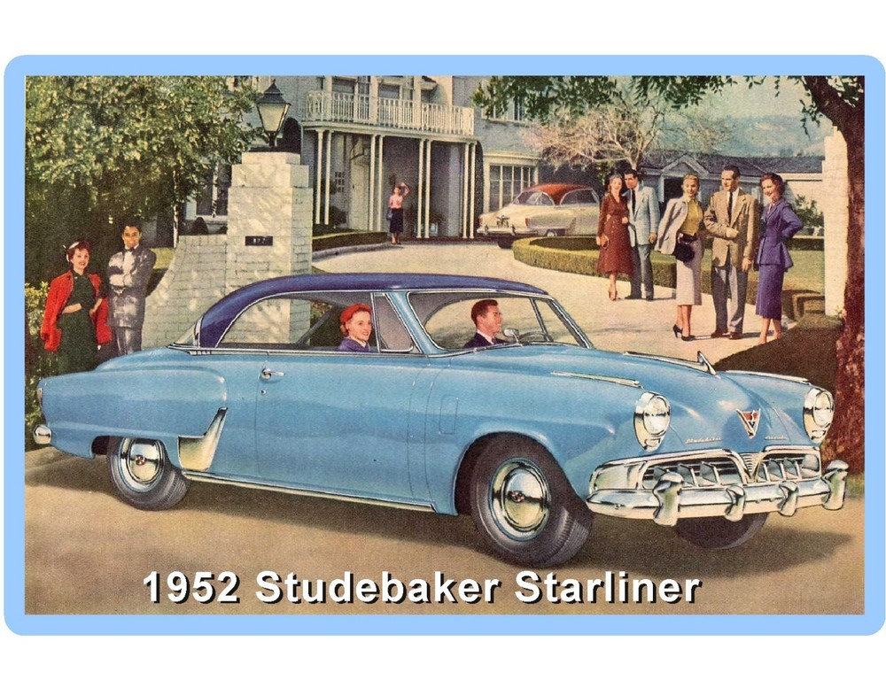1952 Studebaker Starliner Auto Car Refrigerator / Tool Box Magnet