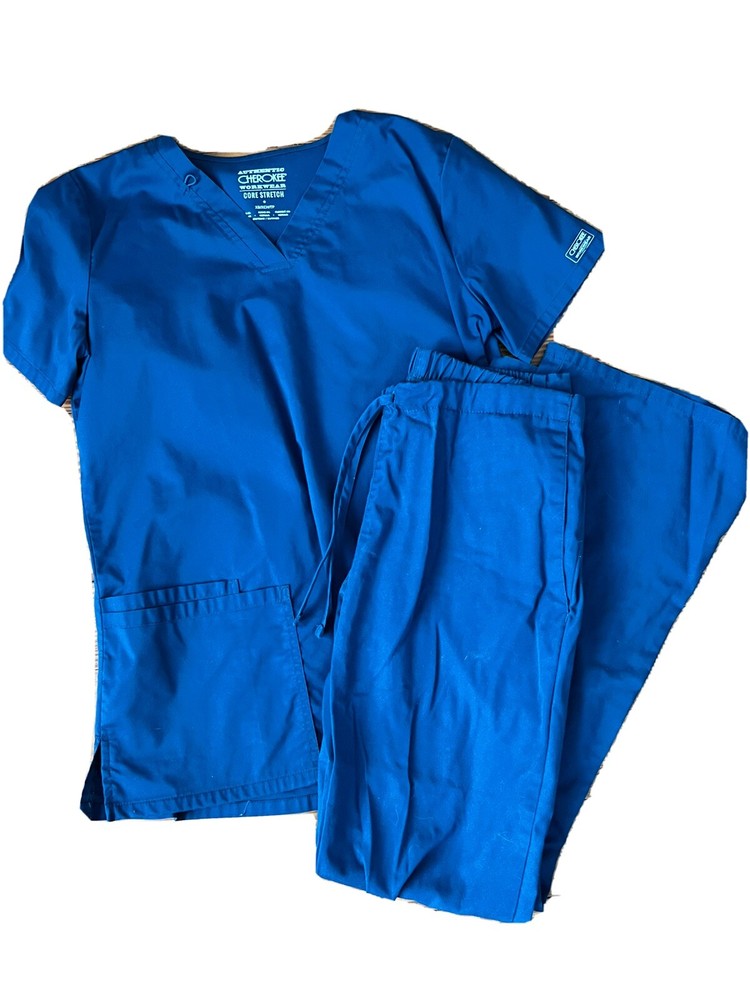 XS Caribbean Blue Cherokee Scrub Set