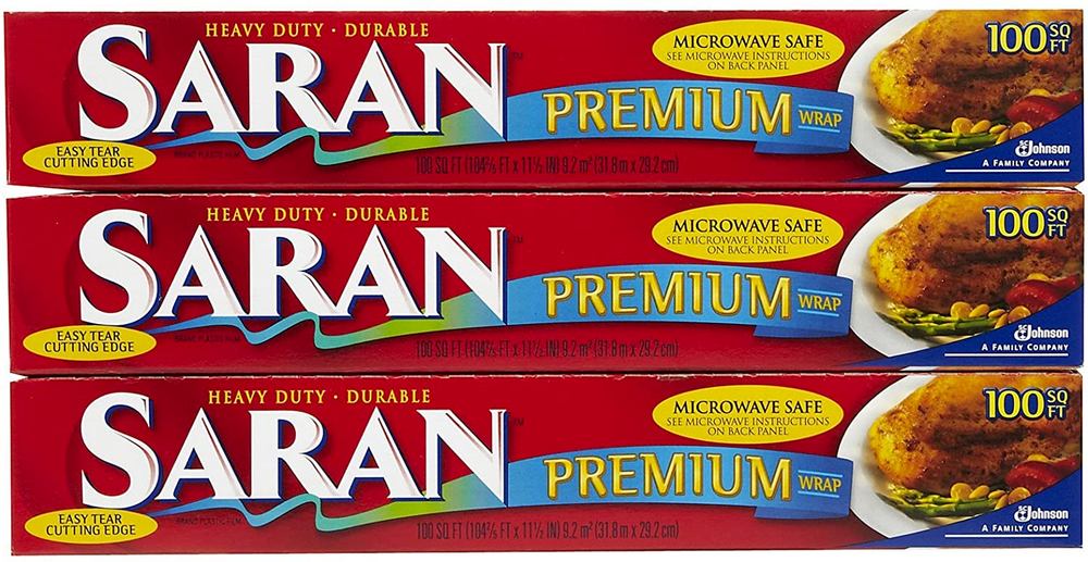 Saran Premium Plastic Wrap - 100 ft - 3 pk