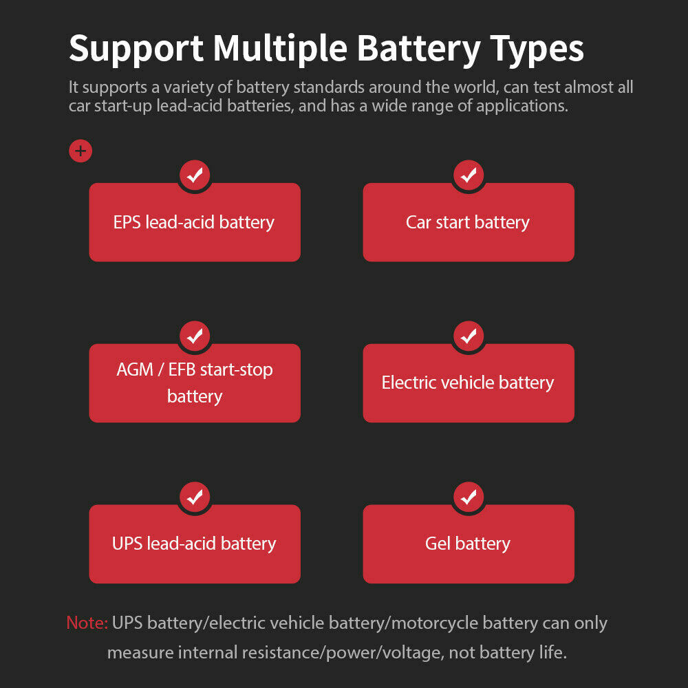 Car Battery Load Tester 12V 100-2000 CCA Automotive Charging Test Tool Analyzer