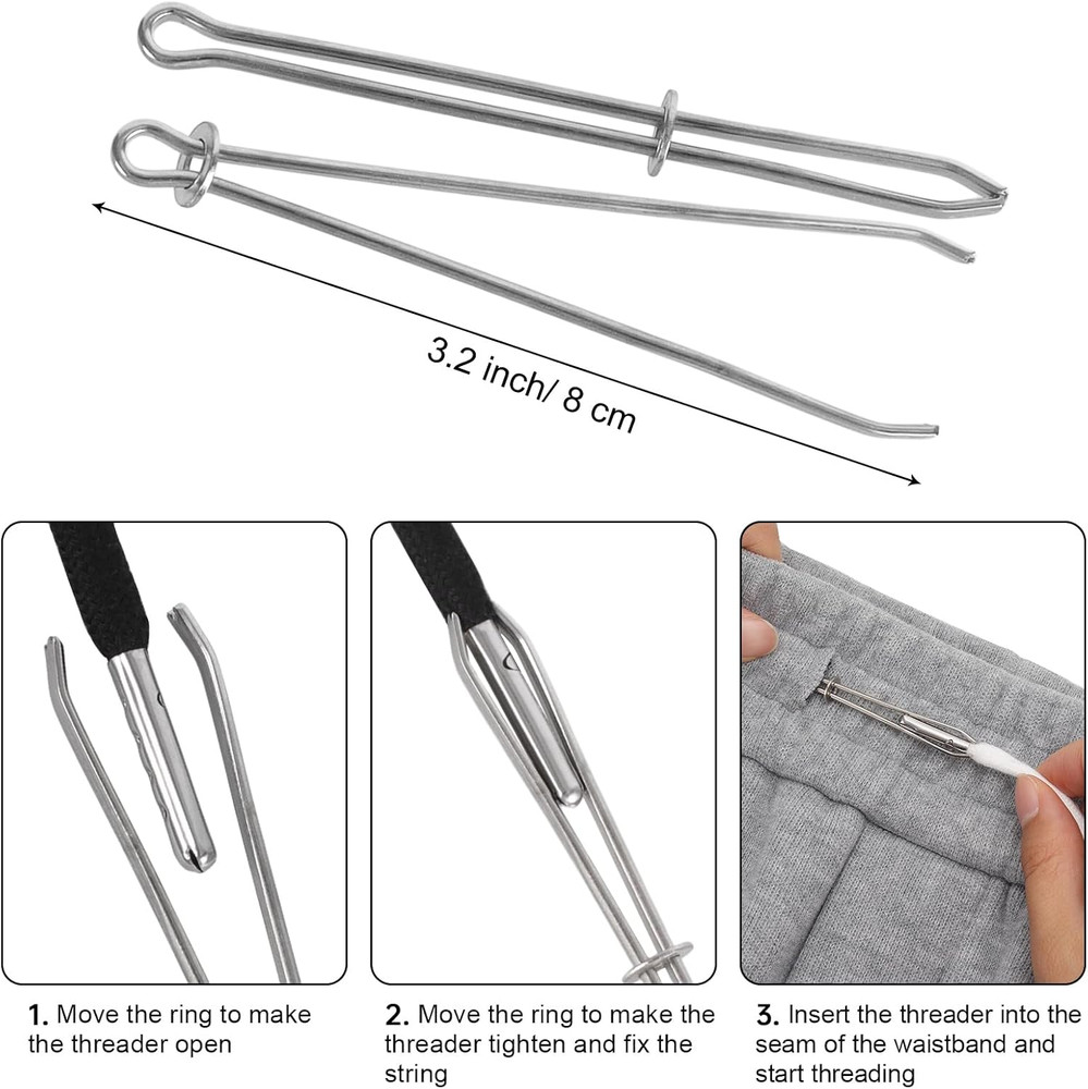 10 PCS 57 Inches XL Drawstring Cords, Drawstring Replacement with 3 Pcs Easy ...