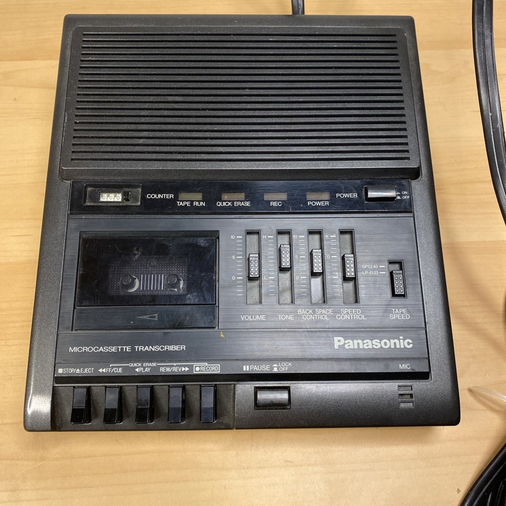 Panasonic RR-930 Microcassette Transcriber Recorder Machine May Need Belt READ