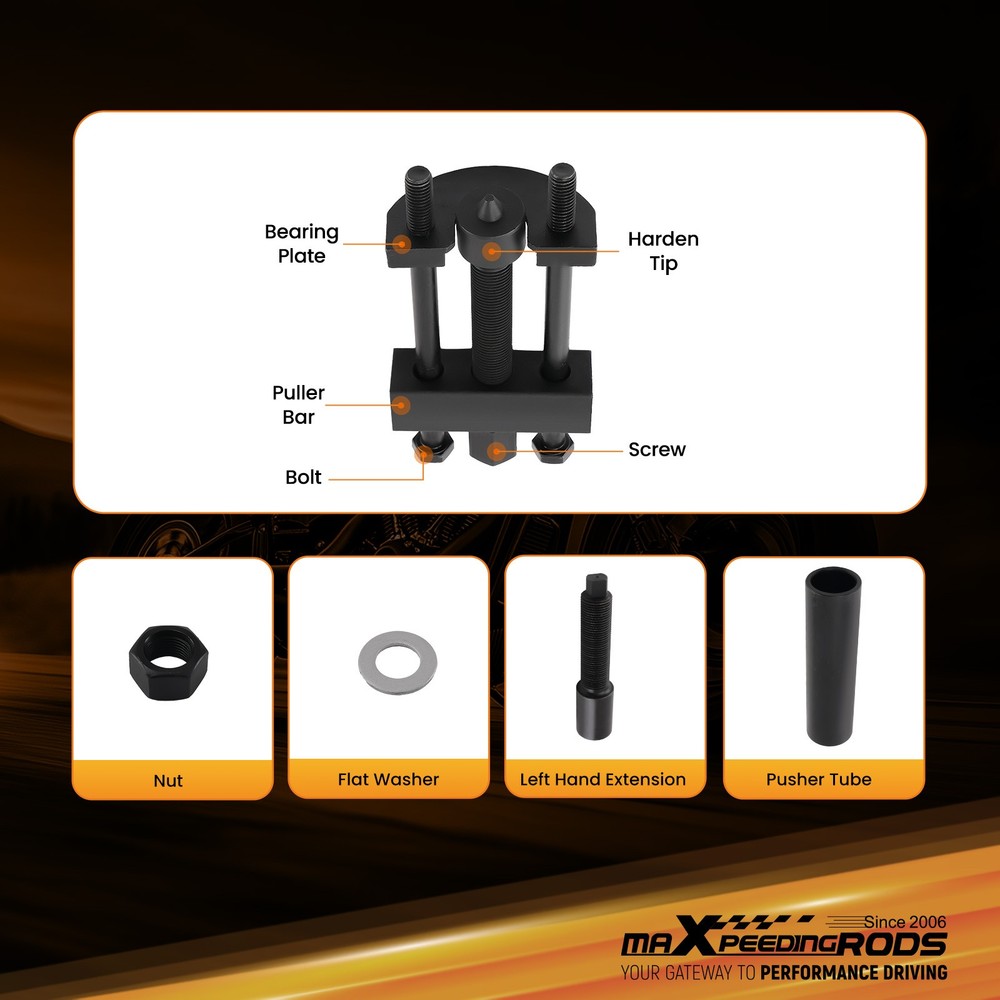 Transmission Mainshaft Bearing Inner Race Tool Installer with Puller for Harley