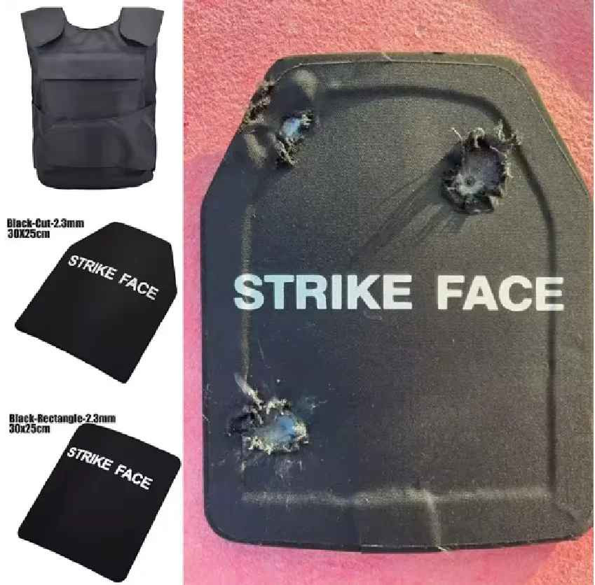 Body Bulletproof Vest Front Back Plates Armor Tactical Jacket Guard Security Kit