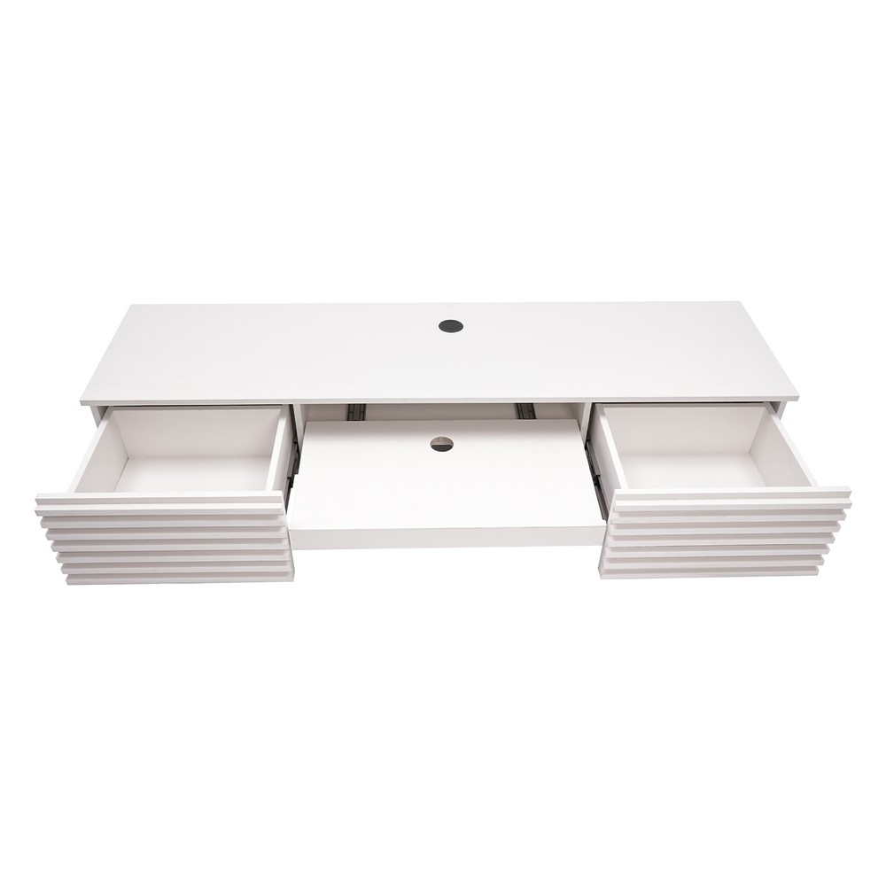 Wall Mounted Desk Wall Organizer Rectangular Table w/ Pull Out Drawer 54.43kg