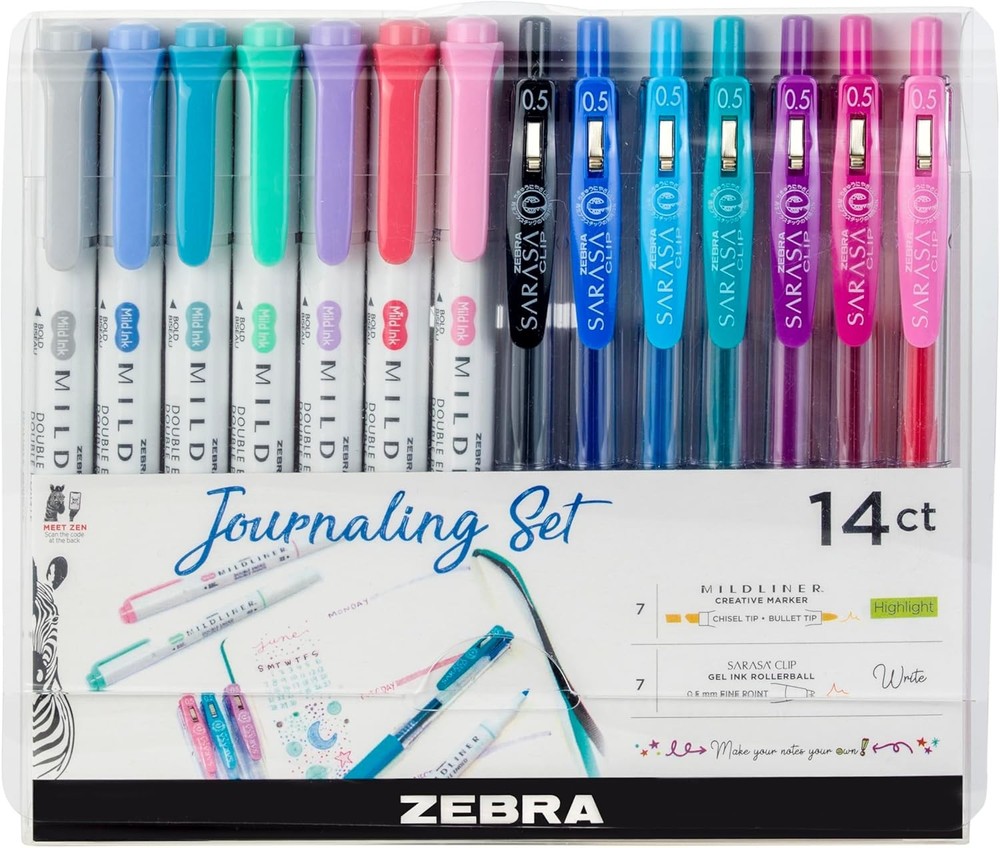 Journaling Set, Assorted Colors, Includes 7 Mildliner