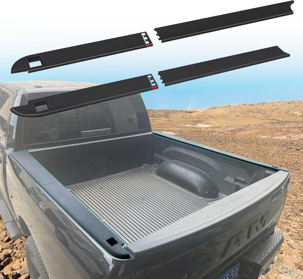 Side Bed Rail Caps 5.7ft For Dodge Ram 1500 2009-2018 Molding Cap Protector
