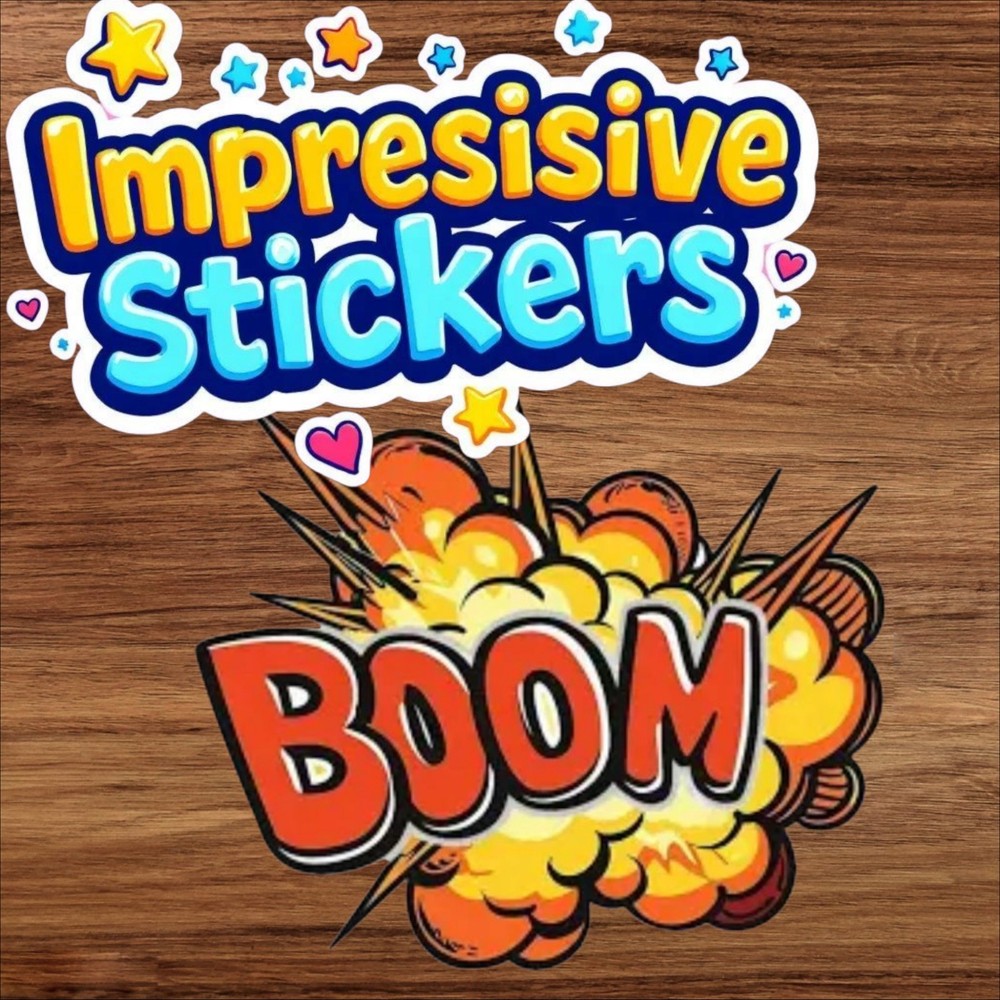 Boom Waterproof Laminated Sticker