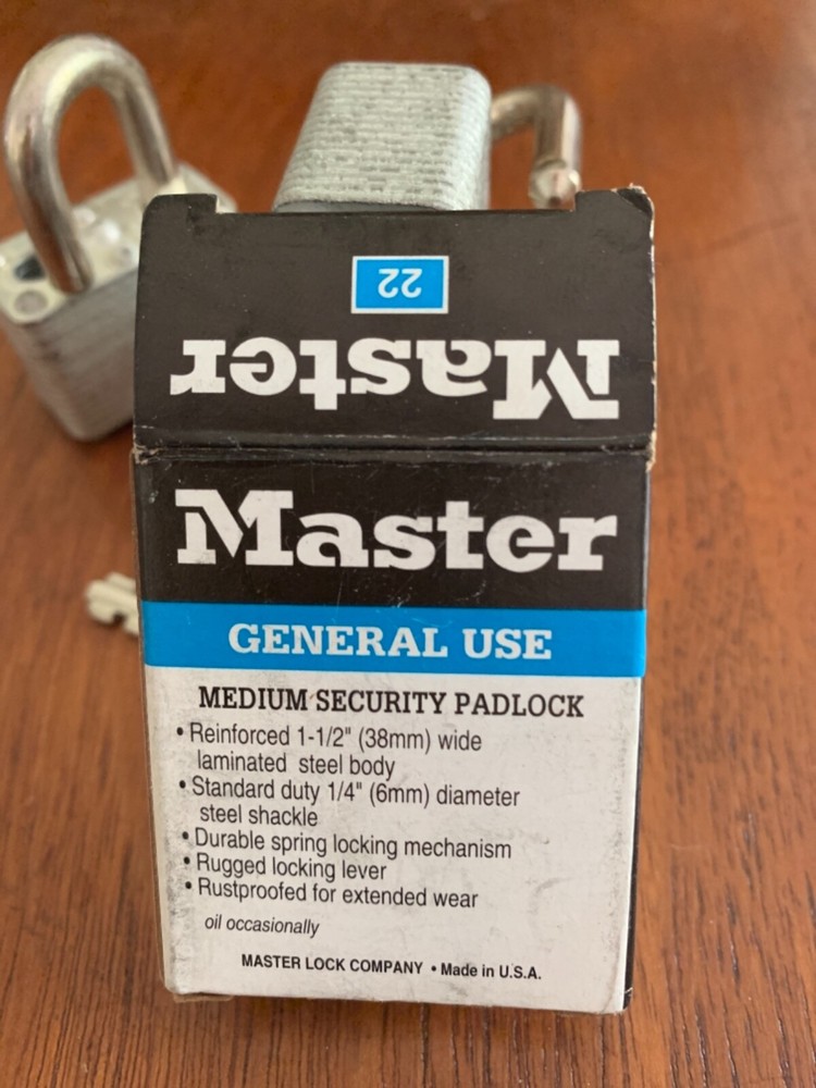 Master padlock 1.5” medium security - set of 3 with 2 keys