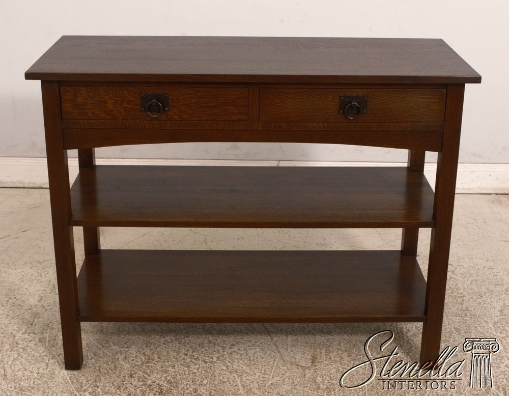 68243: STICKLEY Mission Oak 2 Drawer Arts & Crafts Server