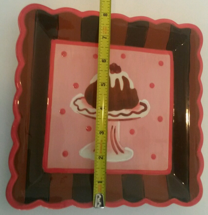 Cake plate or Wall decor ceramic cake plate 8" GORGEOUS! !